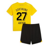 Camisa de Futebol Borussia Dortmund Karim Adeyemi #27 Equipamento Principal Infantil 2023-24 Manga Curta (+ Calças curtas)